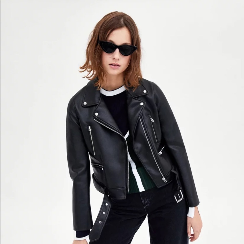 Zara Black Leather Jacket